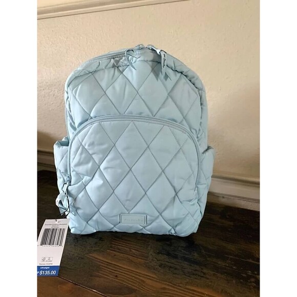 Vera Bradley Ultralight Compact Backpack Sea Salt Blue -NWT - Picture 3 of 5